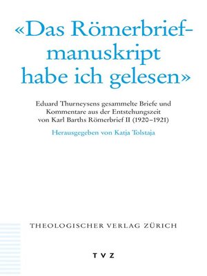 cover image of 'Das Römerbriefmanuskript habe ich gelesen'
